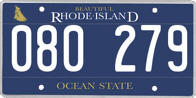 RI license plate 080279