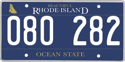 RI license plate 080282