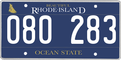 RI license plate 080283