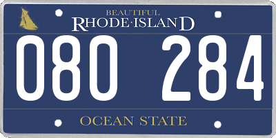 RI license plate 080284