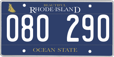 RI license plate 080290