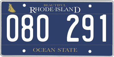 RI license plate 080291