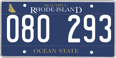 RI license plate 080293