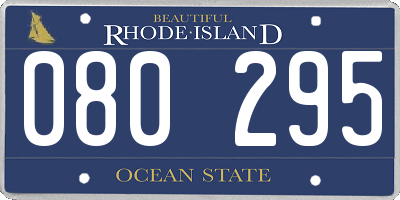 RI license plate 080295
