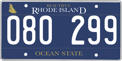 RI license plate 080299