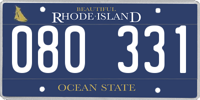 RI license plate 080331