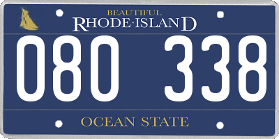 RI license plate 080338