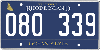 RI license plate 080339