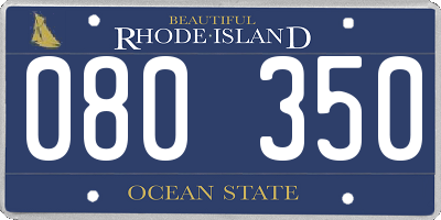 RI license plate 080350