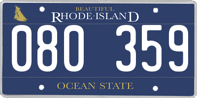 RI license plate 080359