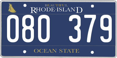 RI license plate 080379