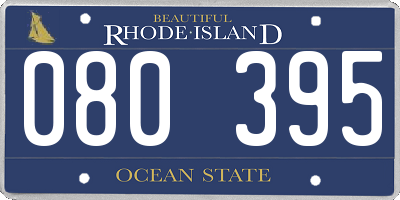 RI license plate 080395