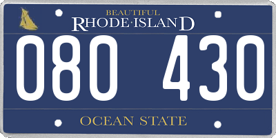 RI license plate 080430