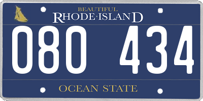 RI license plate 080434