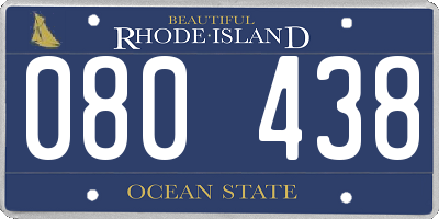 RI license plate 080438