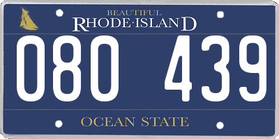 RI license plate 080439