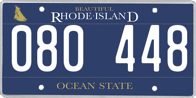 RI license plate 080448