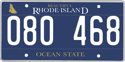 RI license plate 080468