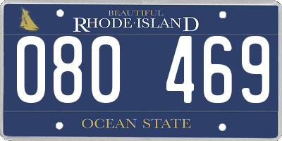 RI license plate 080469