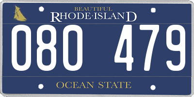 RI license plate 080479