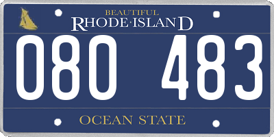 RI license plate 080483