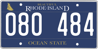 RI license plate 080484
