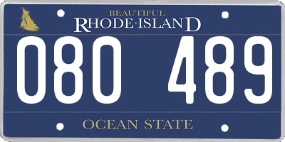 RI license plate 080489