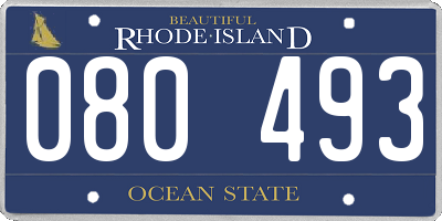 RI license plate 080493