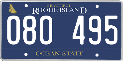 RI license plate 080495