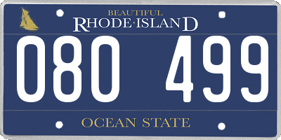 RI license plate 080499