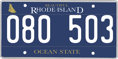 RI license plate 080503