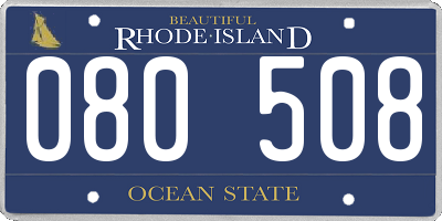 RI license plate 080508