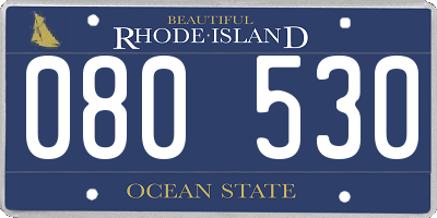RI license plate 080530