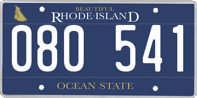 RI license plate 080541