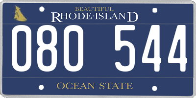 RI license plate 080544
