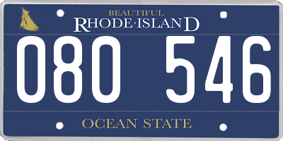 RI license plate 080546