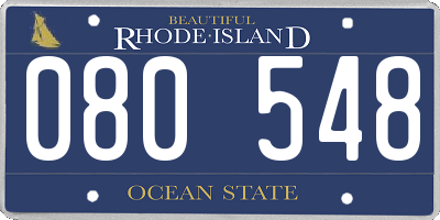 RI license plate 080548