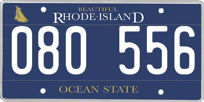 RI license plate 080556