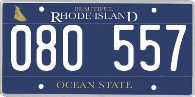 RI license plate 080557