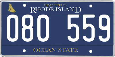 RI license plate 080559