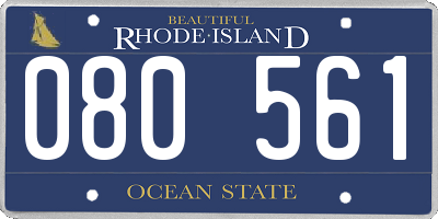 RI license plate 080561