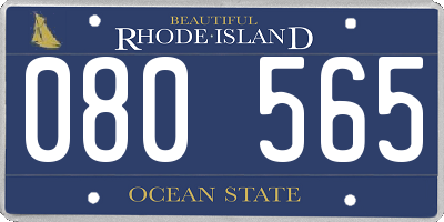 RI license plate 080565