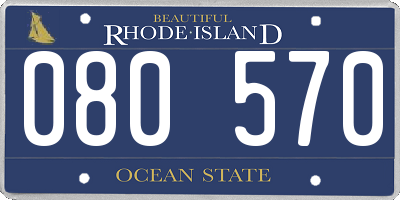 RI license plate 080570