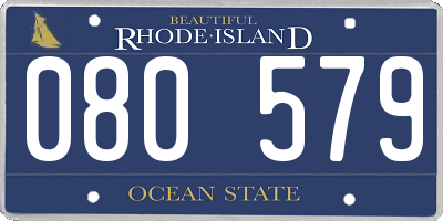 RI license plate 080579