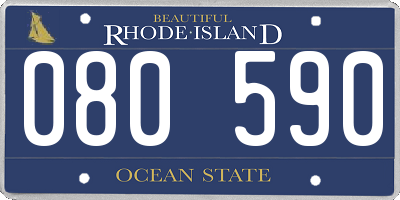 RI license plate 080590