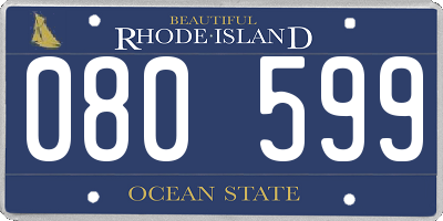 RI license plate 080599