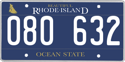 RI license plate 080632