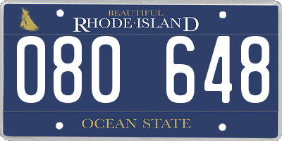 RI license plate 080648