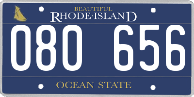 RI license plate 080656