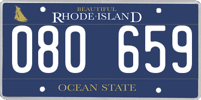 RI license plate 080659